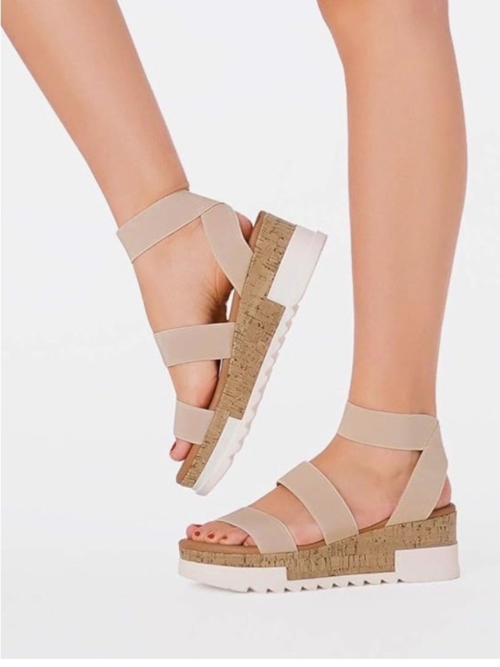 Dream Pairs Platform Cork Sandals with Ankle Straps